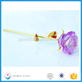 Elegante blaue rosa purpurrote Dekorations-Kristallrosen-Blume